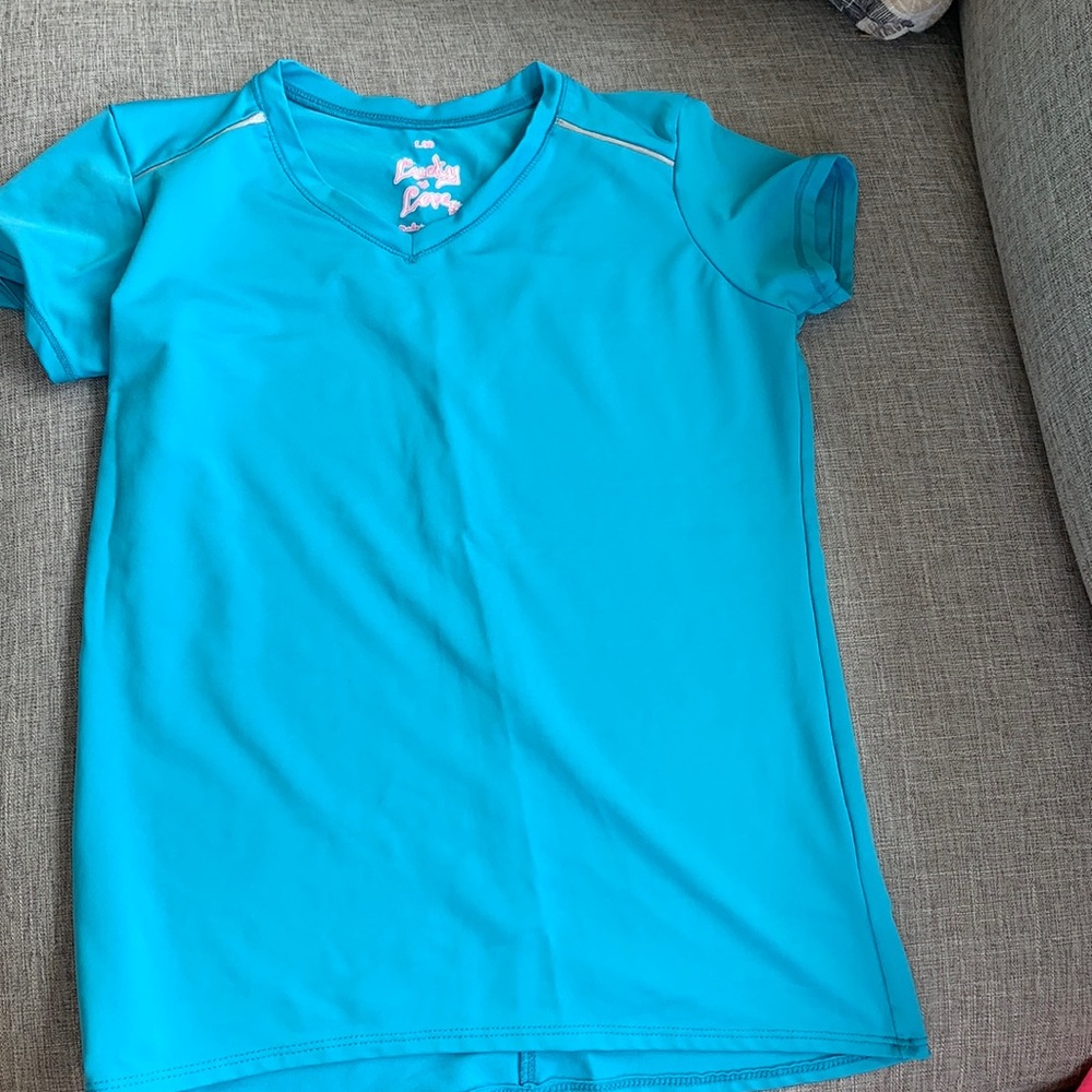 Lucky in Love tennis shirt size 14
